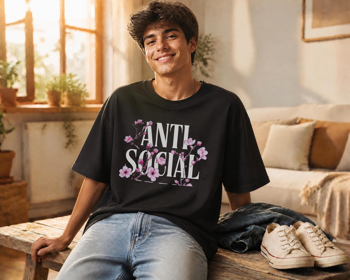 Anti Social / Unisex Oversized T-Shirt