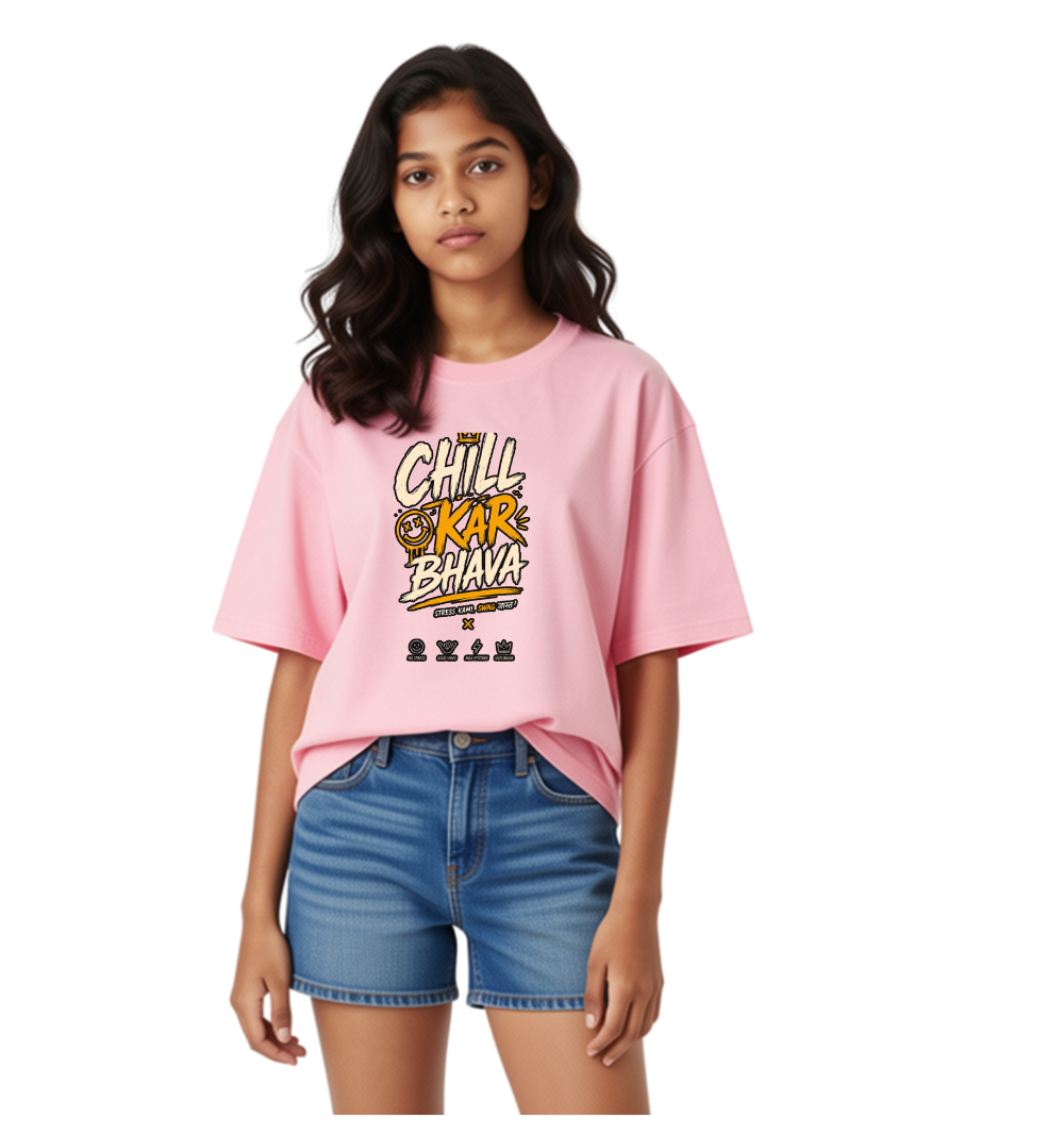 Chill Kar Bhava Unisex Oversized T-Shirt