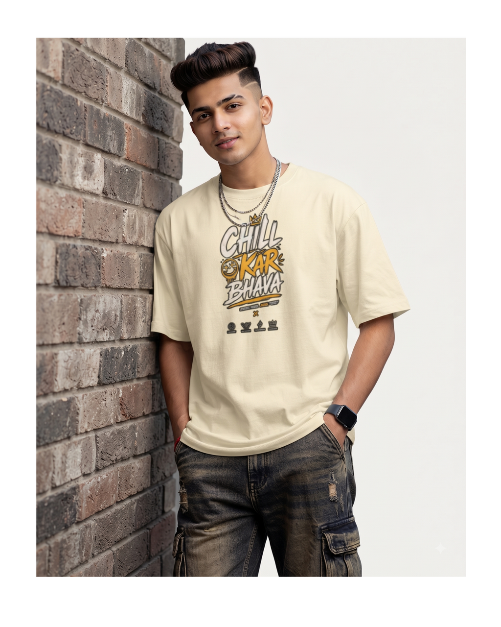 Chill Kar Bhava Unisex Oversized T-Shirt