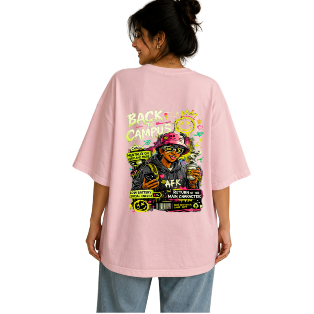 Girl Back To Campus Oversized  T-Shirt