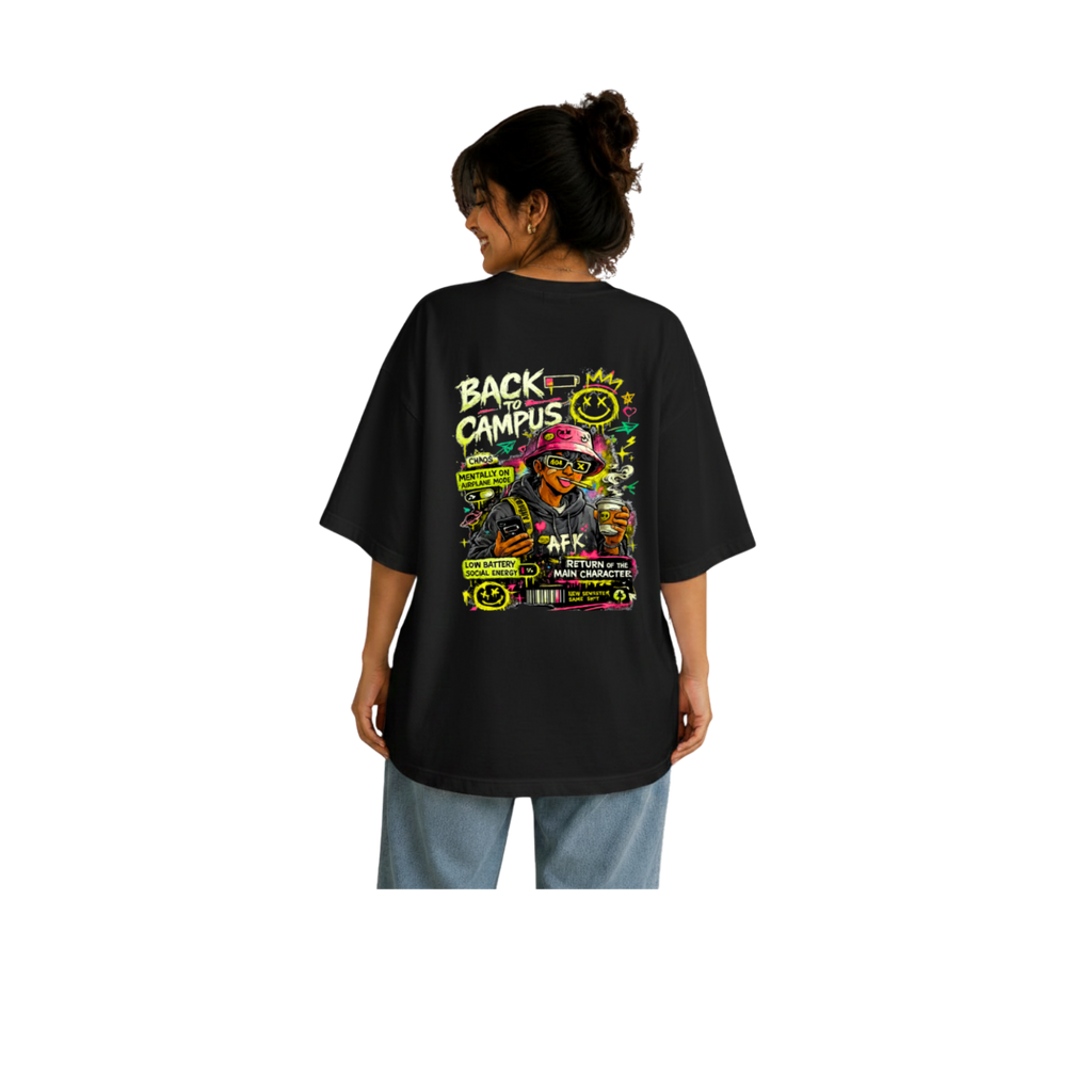 Girl Back To Campus Oversized  T-Shirt