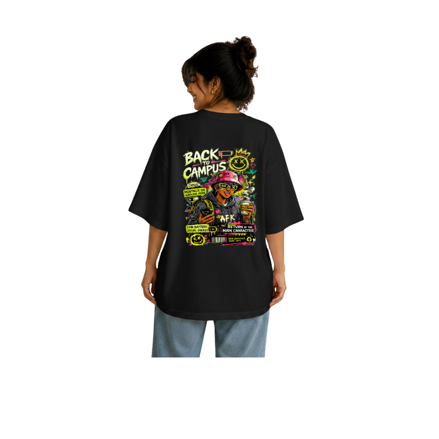 Girl Back To Campus Oversized  T-Shirt