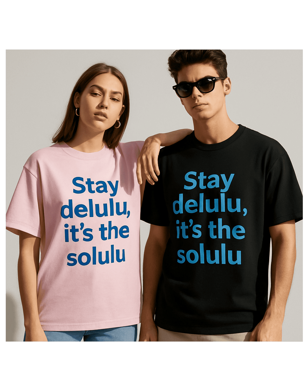 Unisex Oversized Stay Delulu,  Tees