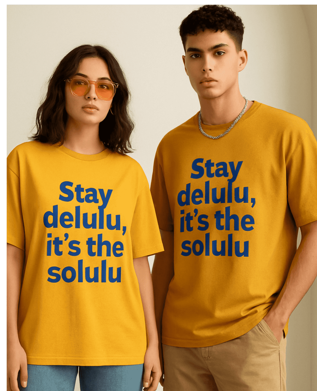 Unisex Oversized Stay Delulu,  Tees