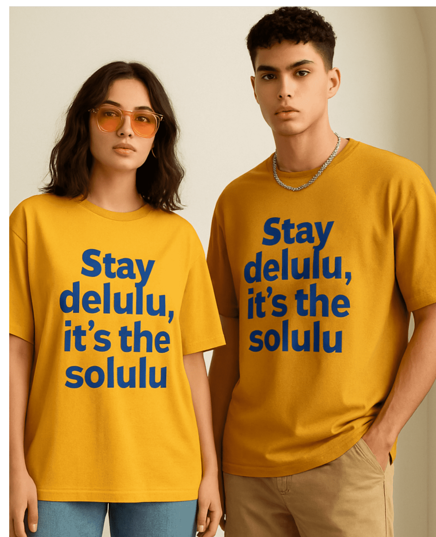 Unisex Oversized Stay Delulu,  Tees